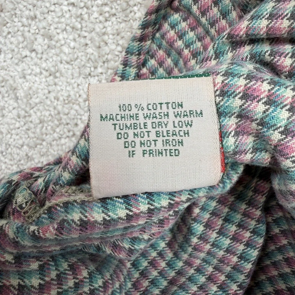 Vintage Levi's Mens S Shirt Multi Color Plaid Long Sleeve Flannel Made in USA